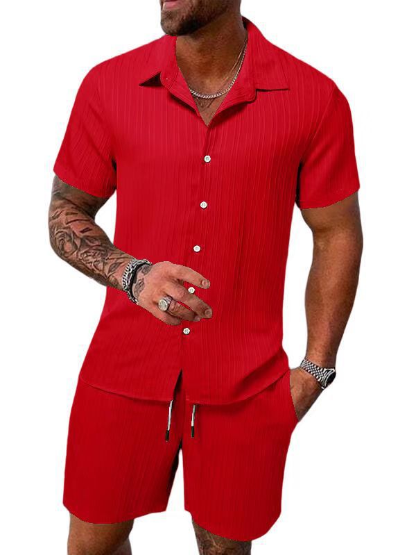 2023 Men's Casual Loose Short Sleeve Set