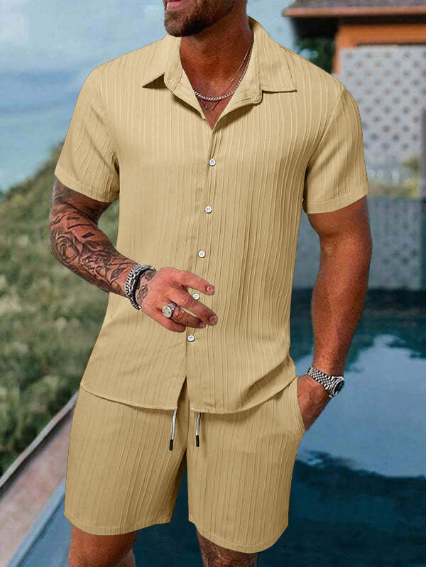 2023 Men's Casual Loose Short Sleeve Set