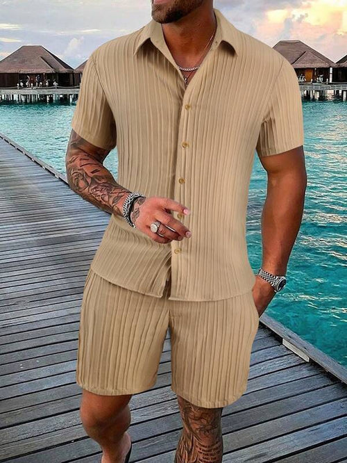 2023 Men's Casual Loose Short Sleeve Set