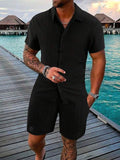 2023 Men's Casual Loose Short Sleeve Set