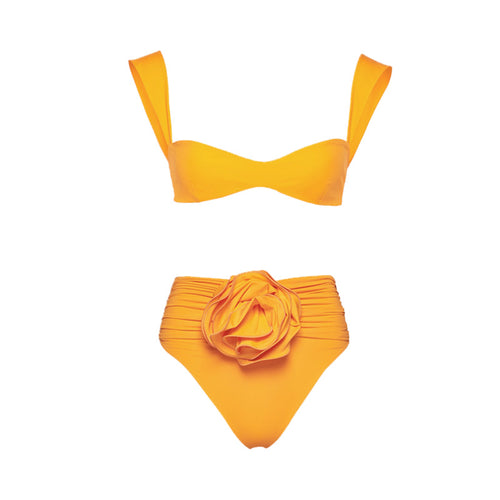 High Waist Rose 3D Women's Swimsuit